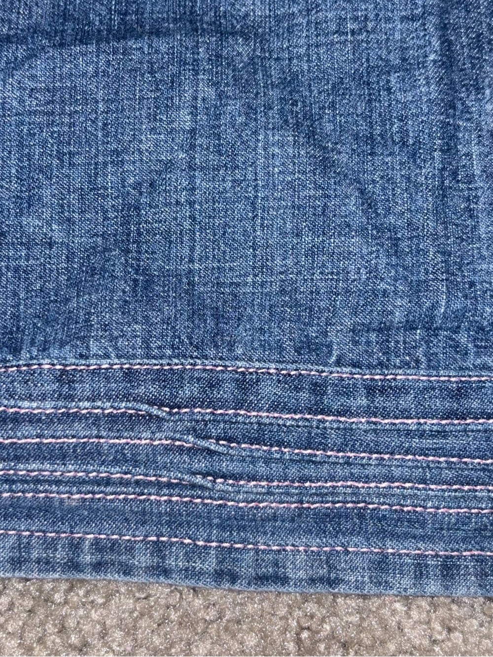 Vintage Style Old Navy Denim Dress with Pink Topstitching 100% cotton - Picture 5 of 5